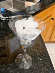 martini glass chilling