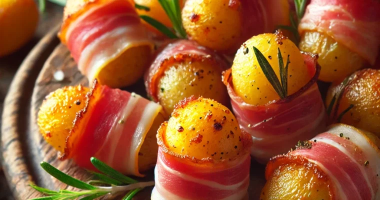 SPANISH TAPA SERRANO HAM WRAPPED POTATOES