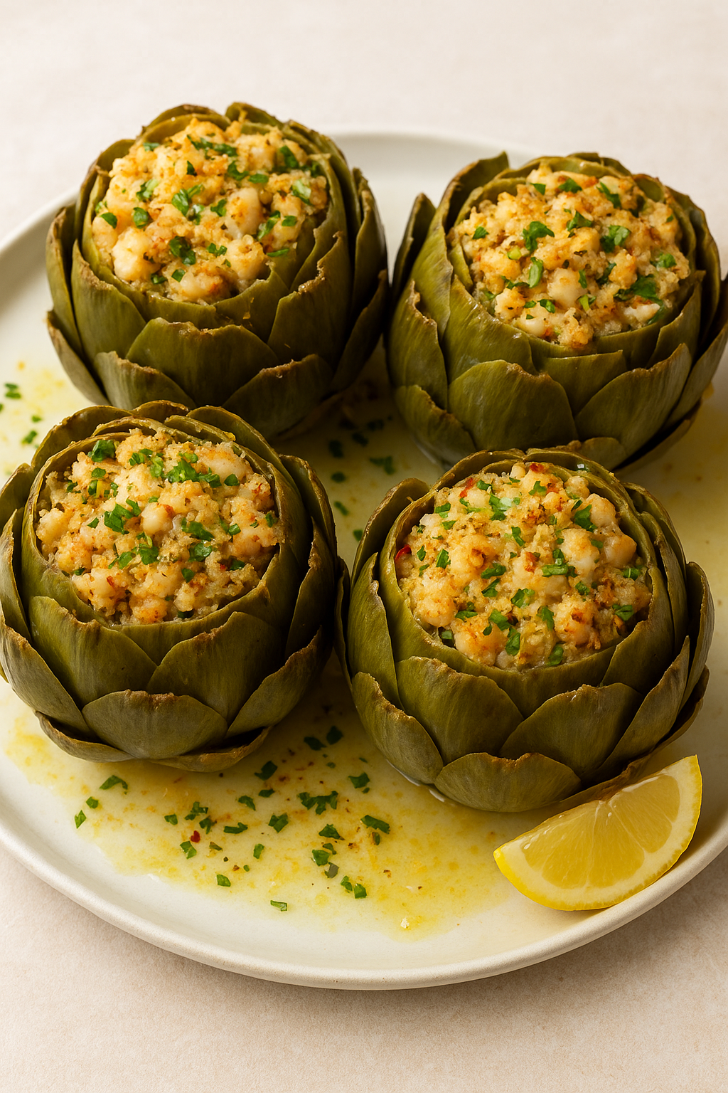 SHRIMP STUFFED ARTICHOKES
