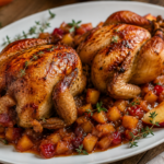 Cornish Game Hens with Nectarine Chutney