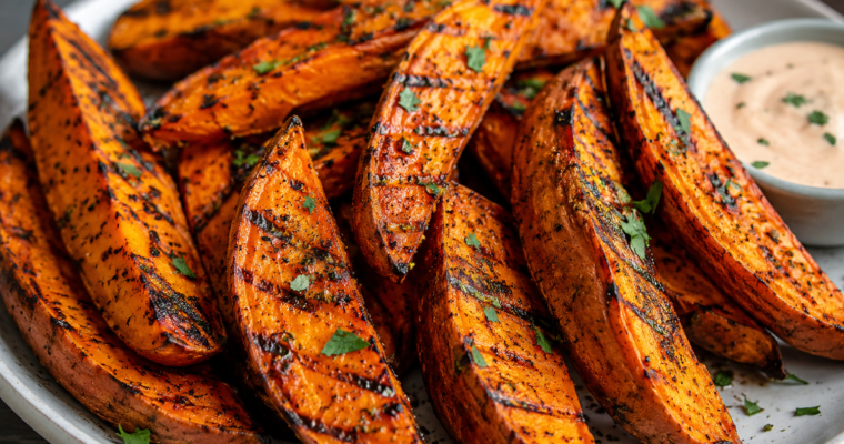 Grilled Sweet Potato Wedges