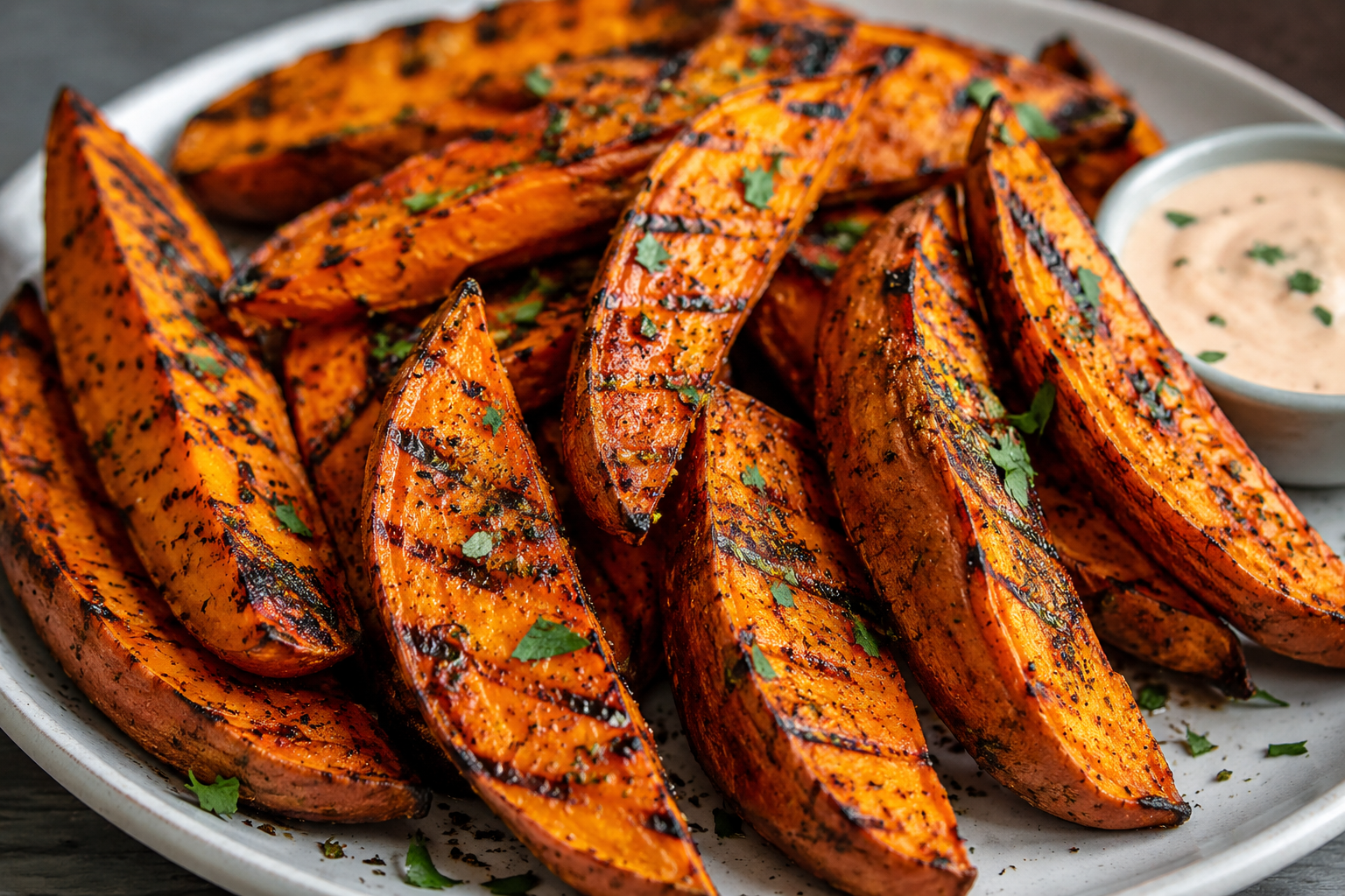 Grilled Sweet Potato Wedges
