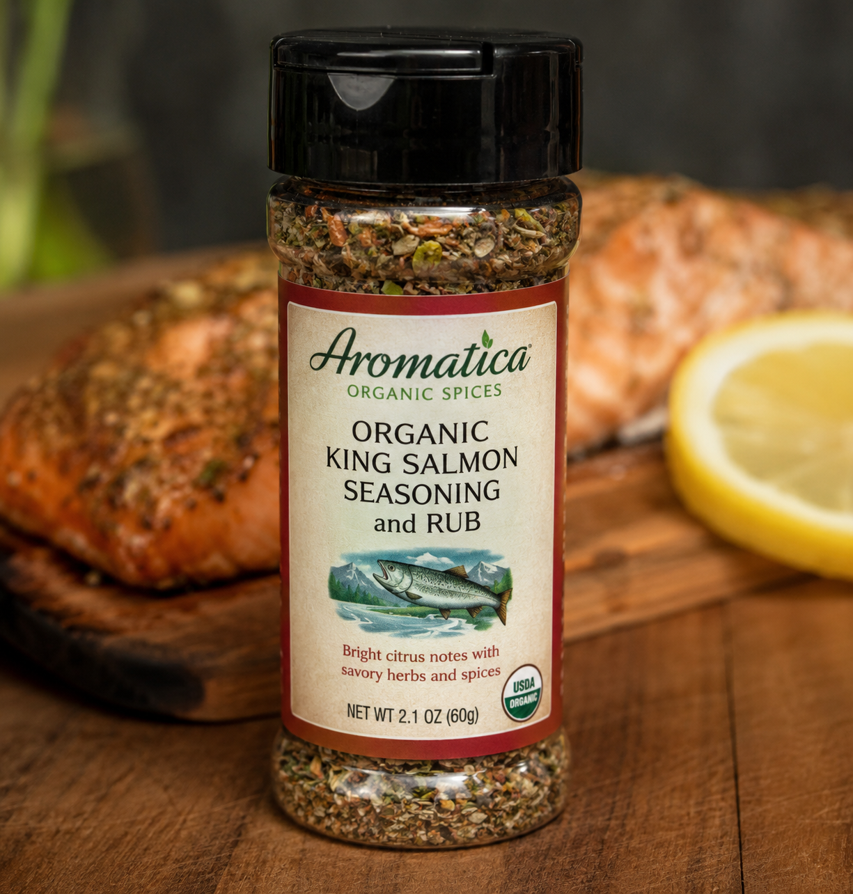 AROMATICA ORGANIC GREAT KING SALMON SEASONING & RUB