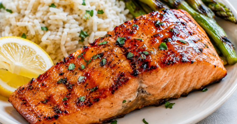 GRILLED GLAZED SALMON FILETS