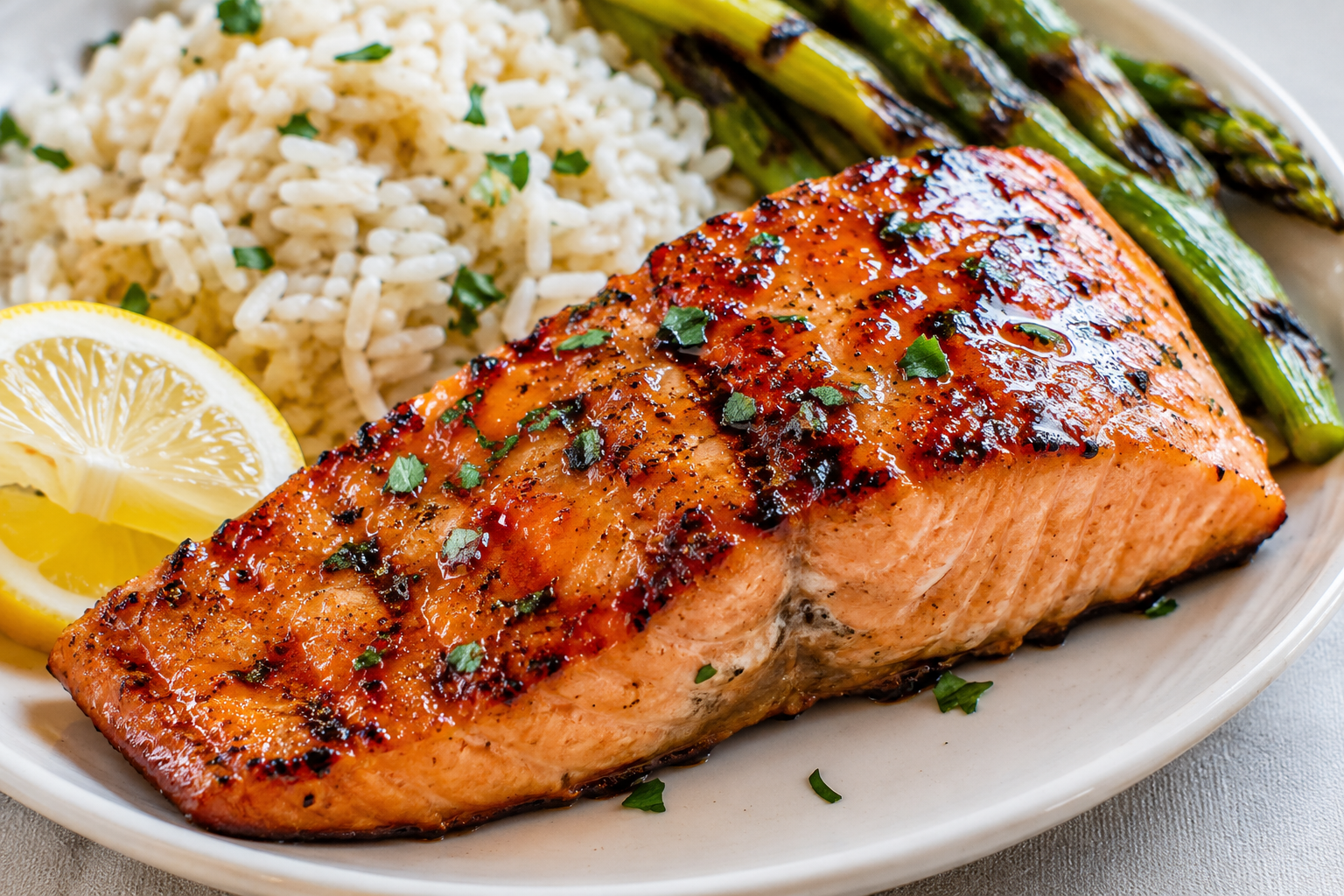 GRILLED GLAZED SALMON FILETS